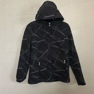 Women’s Windbreaker Fleece Lined Outdoor Jacket Size M with Zippered Pockets